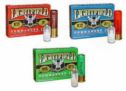 12 Gauge 5 Rounds Ammunition Lightfield Ammo 3" 1 3/8 oz Lead #Slug